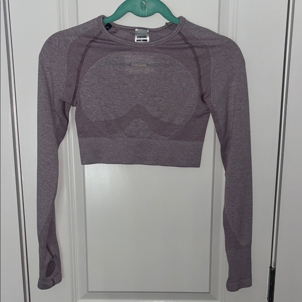 Gymshark Purple Long Sleeve Crop Top